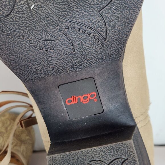 DINGO Brown Suede Booties Women's‎ Size 8.5 southwest ankle boots strap western - Picture 9 of 14